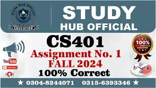 CS401 Assignment 1 Solution FALL 2024, CS401 Assignment 1 solution 2024, CS401 Assignment 1, CS401