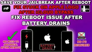 No need to Jailbreak Again | Fix Stuck on Apple Logo iCloud Bypass |Fix Reboot issue iCloud Bypass