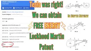 Tesla was right! We can obtain FREE ENEGRY! Lockheed Martin Patent US20130093261A1. In Depth Review