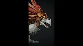 Sculpting process of dragon in Zbrush, render made in Marmoset 🎨✍️