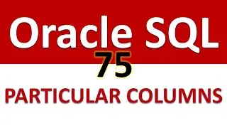 Oracle SQL Developer Tutorial For Beginners  75   SELECT PARTICULAR COLUMNS