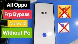 All oppo frp Android 13 Without Pc || talkback not working || new Security
