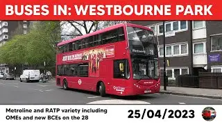 London buses in Westbourne Park 25/04/2023