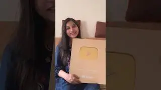 Our Golden play button has arrived😇. Thanks for all your love and support 🙏🏻😊#watrstar #youtube