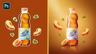 How to Design Ice Tea Social Media Banner I Photoshop Tutorial