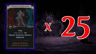 Opening 25 Sets of Eldritch Perfection - New Divination Card! (For SCIENCE) - Path of Exile 3.23