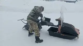 часть 7 . Обзор мотобуксировщиков. Мини  . Санный модуль.