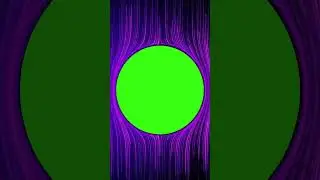 Purple Neon Glowing Frame - Abstract Border - GREEN SCREEN - Neon Edges - Loop Circle - FULL SCREEN