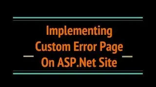 Implement Custom Error Page in Asp.Net C#