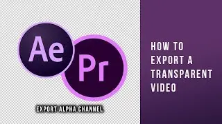 How To Export With A Transparent Background in After Effects & Premiere Pro (alpha channel) Tutorial