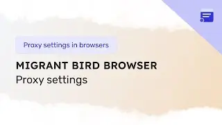 Proxy setup in the anti-detect Migrant Bird Browser