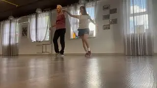 Румба. Мой челлендж научиться ходить с носка 🙃🤪🦊💪 ballroom dancing practice with teacher.
