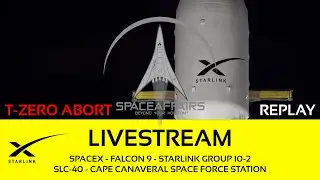 T-0 ABORT - SpaceX - Falcon 9 - Starlink Group 10-2 - SLC-40 - Cape Canaveral SFS - June 14, 2024