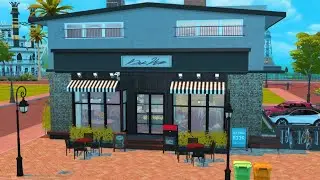 Cozy Coffee Shop + Apartment | Stop Motion Build | THE SIMS 4