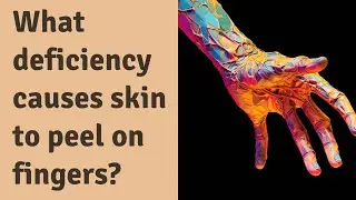 What deficiency causes skin to peel on fingers?