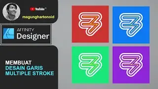 22 | Membuat Desain Garis Multiple Stroke |Affinity Designer