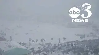 LIVE: Pensacola Beach gets hammered by snow storm