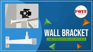 Bracket dinding untuk pemasangan lampu studio pada dinding / plafond