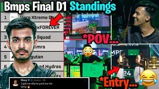 Issue ! GodLike Entry 😀 Fan's Simpp POV 😳 BMPS Grand Final Day1 Standings 🚨