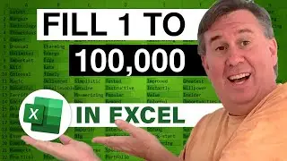 Excel - How To Fill A Number Series In Quickly In Excel - Episode 1979