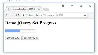 jQuery set Progress Value and Max Value in a Progressbar