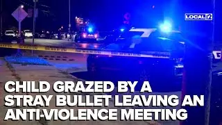 Child grazed by a stray bullet leaving an anti-violence meeting