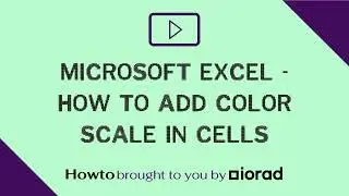 Microsoft Excel - How to add color scale in cells