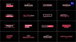 Modern Glitch Titles Pack Premier Pro