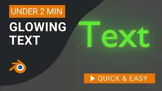 Blender Tutorial: How to Make Glowing Text in Blender ✨