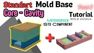 Combines a standard mold base with a Core and Cavity in SOLIDWORKS