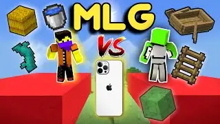 Minecraft MLG Challenge For an iPhone📱 | Basu Plays