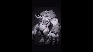 Sculpting process of rock boss in Zbrush 🪨  Join my Discord in bio☝️