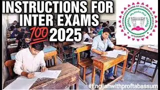 TS INTER EXAMS 2025 ✅ INSTRUCTIONS FOR STUDENTS 