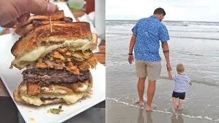 We Found The Coolest Secret Bar In New Smyrna Beach Florida & Ate The Most Ridiculous Burger!