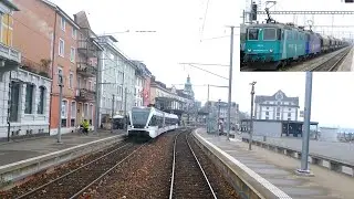 ★ 🇨🇭St. Margrethen - Romanshorn - Koblenz (CH) - Basel cab ride [11.2018] Führerstandsmitfahrt