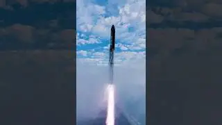 starship/superheavy test flight 3 (#ift3) ascending through the clouds #slowmotion (video: spacex)