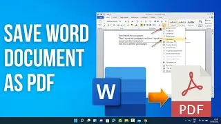 How to Save a Word Document as PDF File