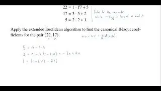 The Extended Euclidean Algorithm