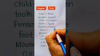 Singular and Plural words #shortvideo