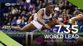 Holloway 🇺🇸 storms to 60m hurdles world lead 🚀 | World Indoor Tour 2023