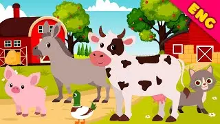 Find a tail for a farm animal. Learn farm animals. Animal name & sound