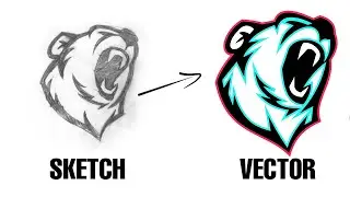 How To Trace Vector Esport Logo in Coreldraw - Sketch to Vector - Ahsan Sabri