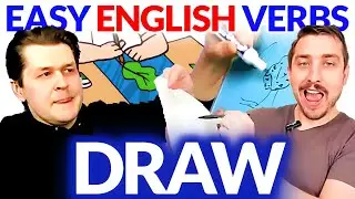 DRAW 🖼🖊 Learn English Verbs | English Comprehensible Input Easy Beginner Lesson