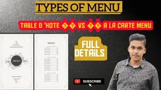 types of menu// menu planning//menu full Details. by hoteliers