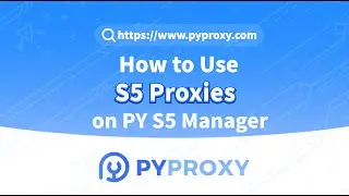 How to Use S5 Proxies on PY S5 Manager? #proxy #pyproxy #socks