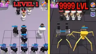 MAX LEVEL in Toilet Monster: Merge Battle Walkthrough Android Gameplay Part 2