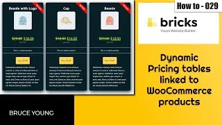 Bricks Builder pricing table linked to products on sale