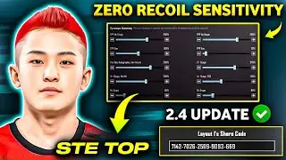 🔥(2.4 Update) Ste Top new  Sensitivity code & Ste Top Control Code pubg/bgmi zero recoil !!