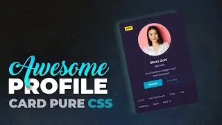 How to Make Professional Profile Card with HTML and CSS | Html & CSS Tutorials