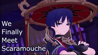Traveller Met Scaramouche in Inazuma | Genshin Impact scaramouche | genshin impact cutscene